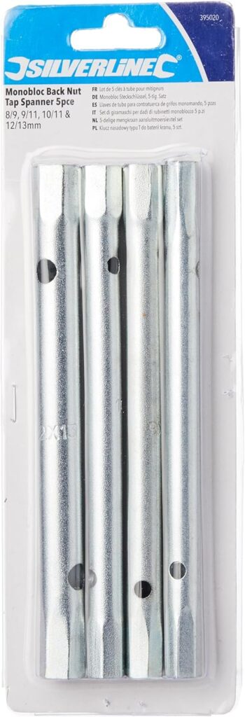 Silverline Monobloc Back Nut Tap Spanner 5pce