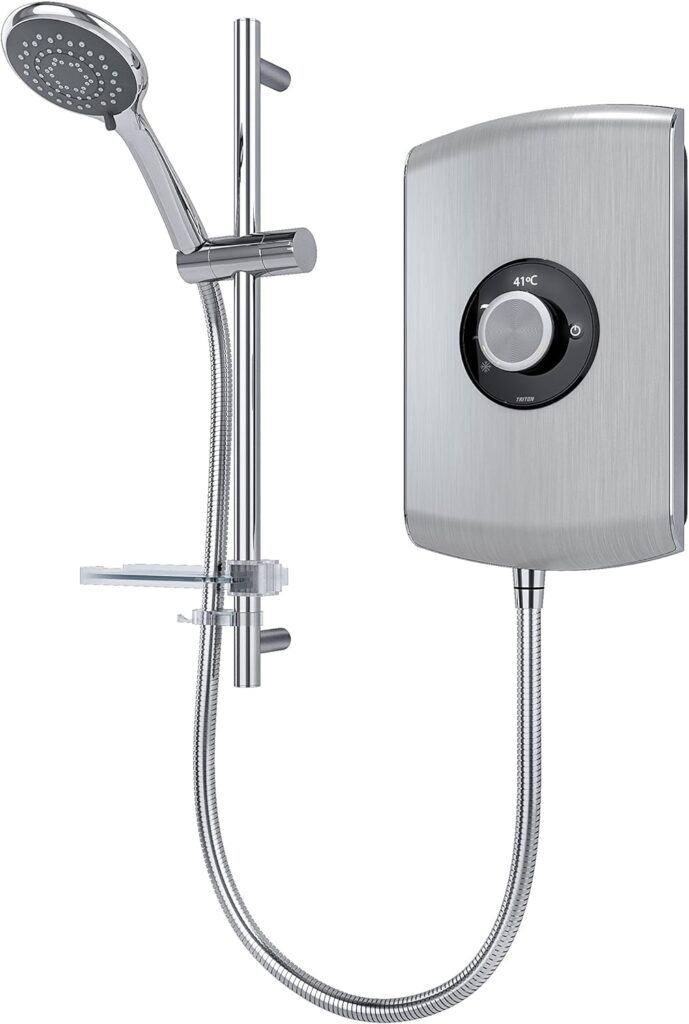 Triton Showers REAMO8BRSTL Amore Slender Electric Shower