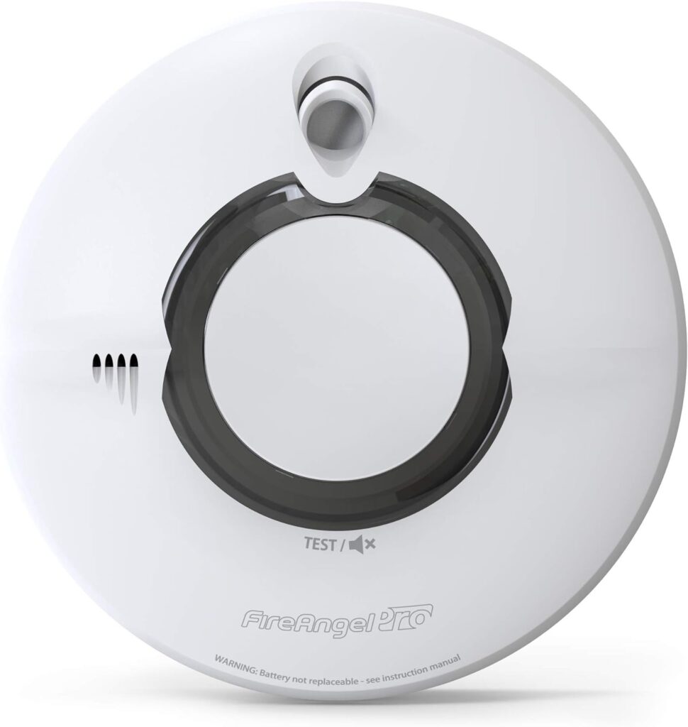 FireAngel Pro Connected Smart Smoke Alarm, Battery Powered with Wireless Interlink and 10 Year Life