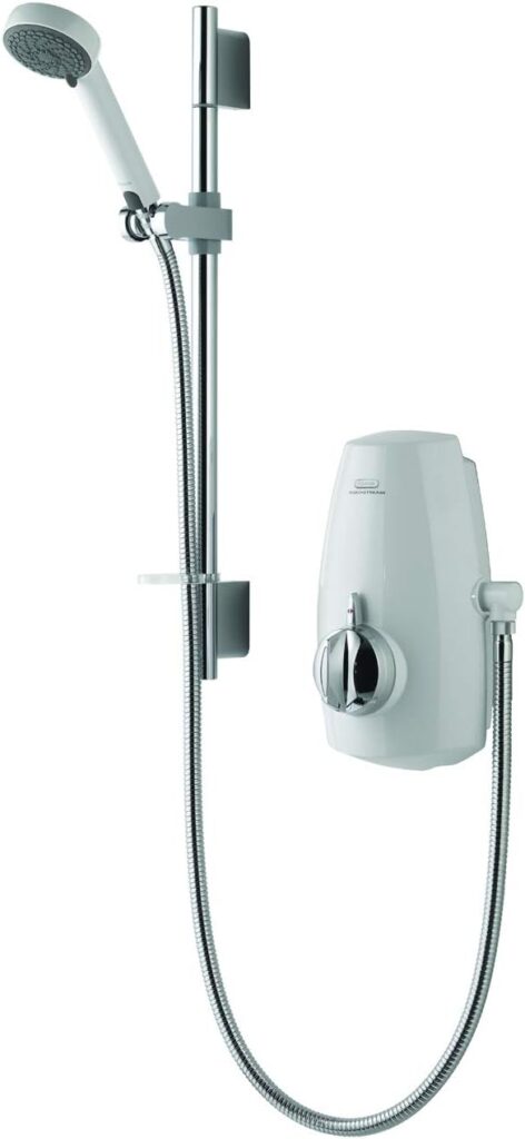 Aqualisa Aquastream Thermo mixer shower with adjustable head - White/Chrome