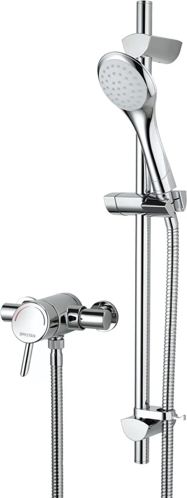 Bristan AE SHXAR C Acute Thermostatic Surface Mounted Shower Valve with Adjustable Riser - Chrome